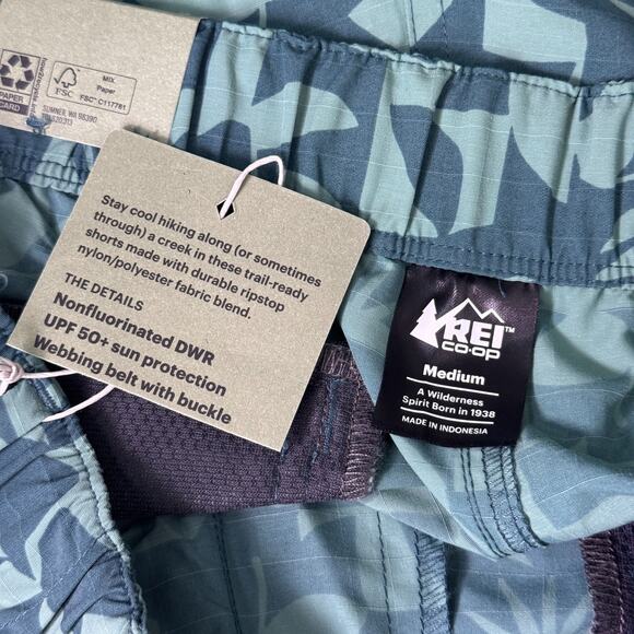 REI Trailmade Amphib Shorts Womens Medium Hiking Hike Swim Sun Peak Jasper Green - Picture 3 of 11